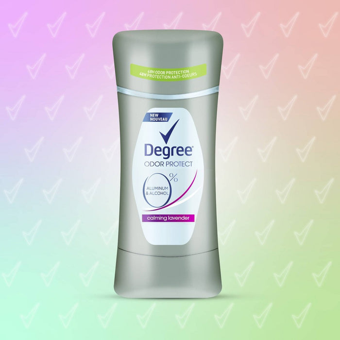 Degree 0% Aluminum Odor Protect Calming Lavender Deodorant Stick - 2.6oz