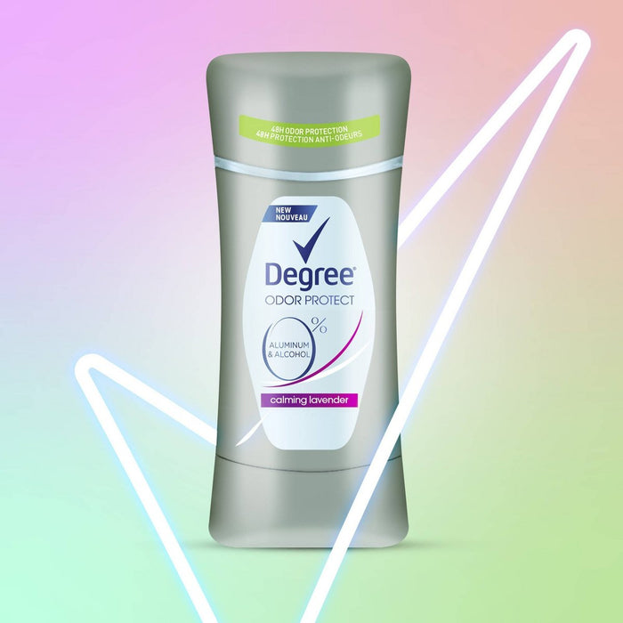 Degree 0% Aluminum Odor Protect Calming Lavender Deodorant Stick - 2.6oz
