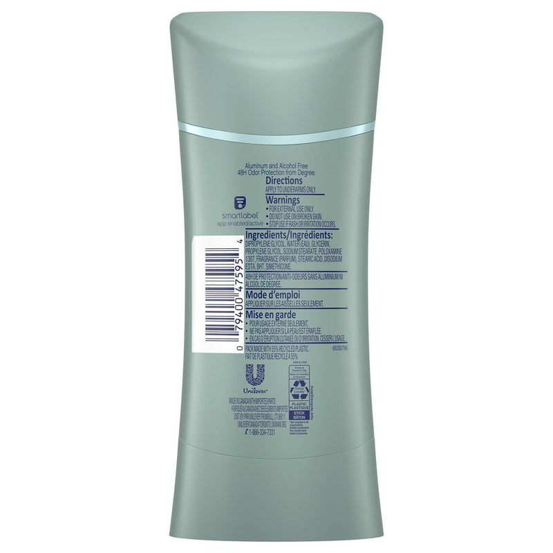 Degree 0% Aluminum Odor Protect Calming Lavender Deodorant Stick - 2.6oz