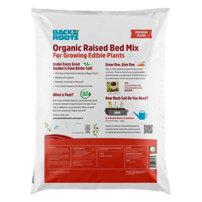 Back to the Roots 1CF Premium Raised Bed Mix (LOCAL PICKUP ONLY)