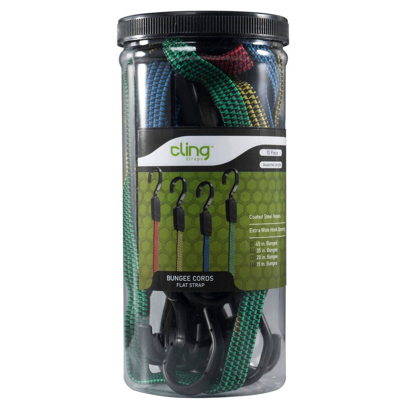 Cling 10Pc Fat Strap Bungee