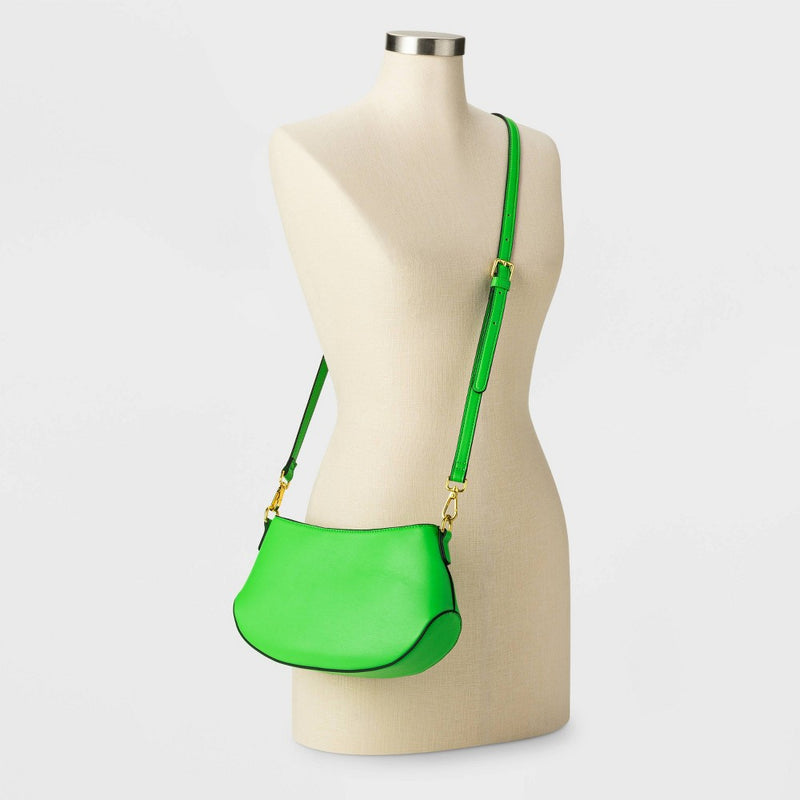 Women's Handbag with Braided Handle - Future Collective™ with Kahlana Barfield Brown Lime Green
