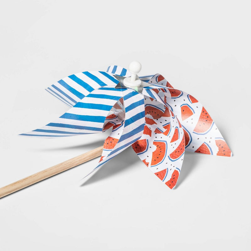 40" Pinwheel Stripes Watermelon Americana - Sun Squad™ (LOCAL PICKUP ONLY)
