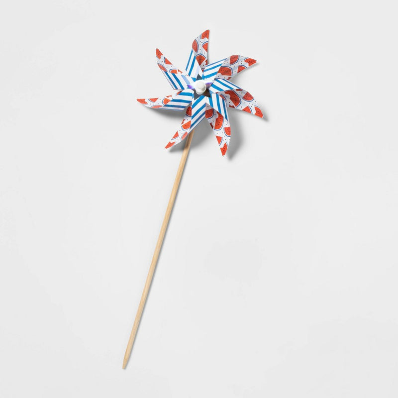 40" Pinwheel Stripes Watermelon Americana - Sun Squad™ (LOCAL PICKUP ONLY)