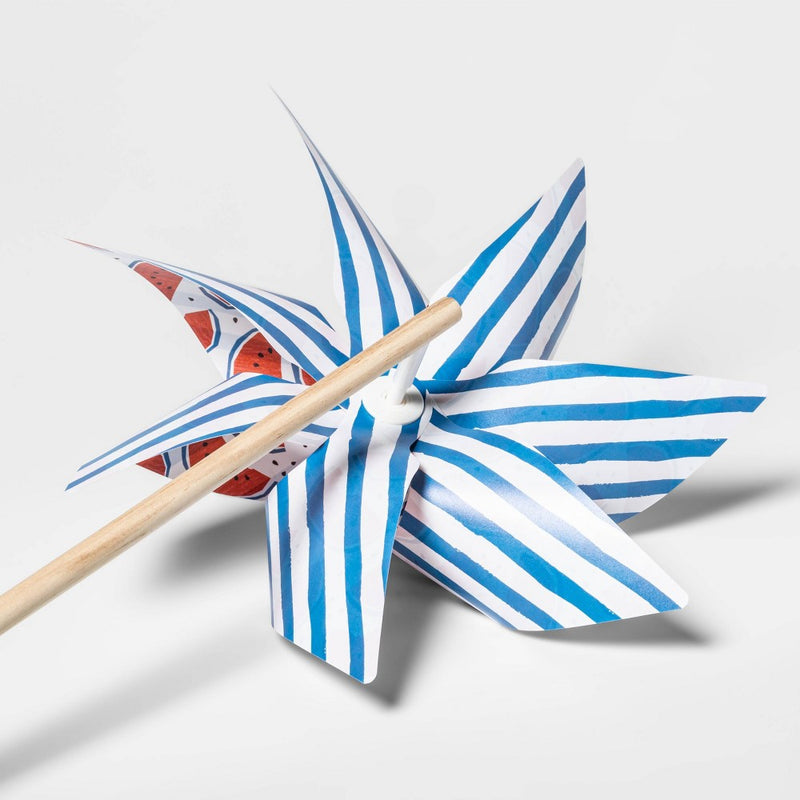 40" Pinwheel Stripes Watermelon Americana - Sun Squad™ (LOCAL PICKUP ONLY)