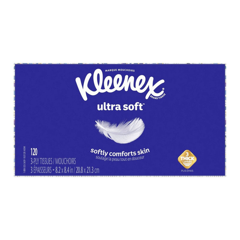 Kleenex Ultra Soft 3-Ply Facial Tissue - 120ct