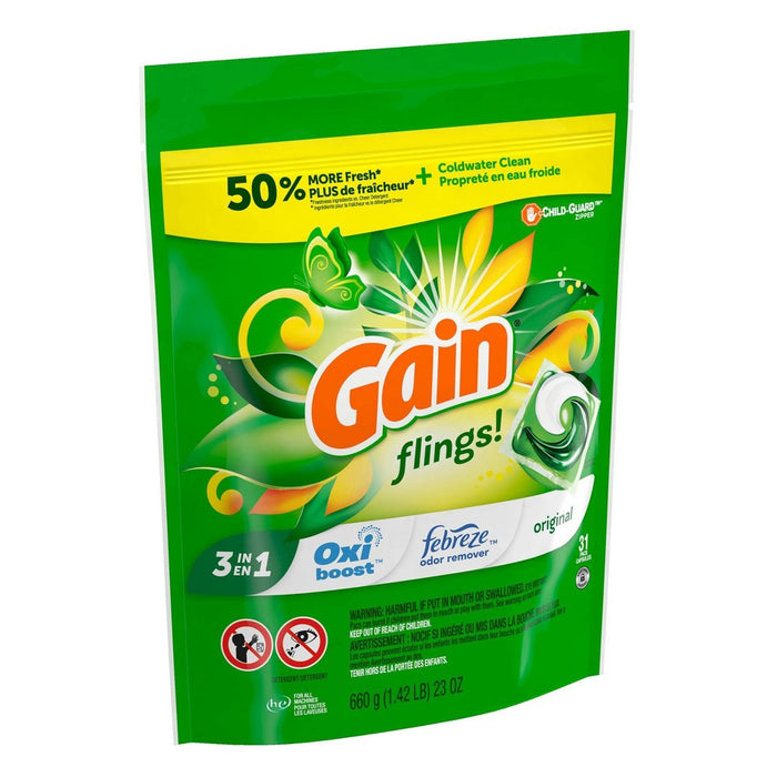 Gain Flings Laundry Detergent - Original - 31ct