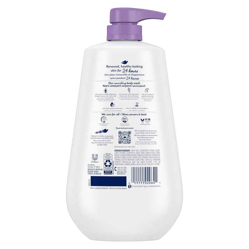 Dove Beauty Relaxing Body Wash Pump - Lavender & Chamomile - 30.6 fl oz