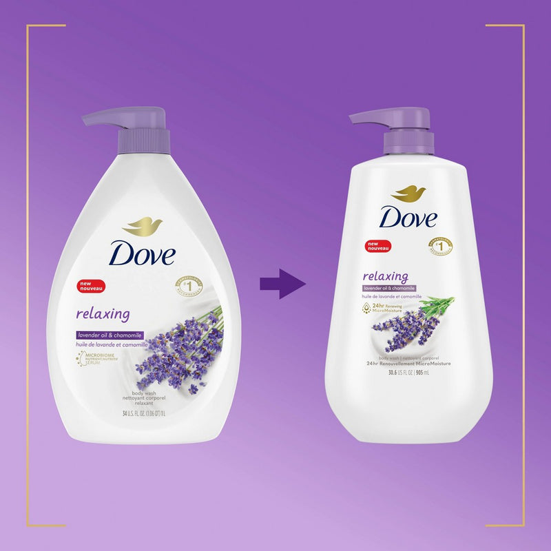 Dove Beauty Relaxing Body Wash Pump - Lavender & Chamomile - 30.6 fl oz