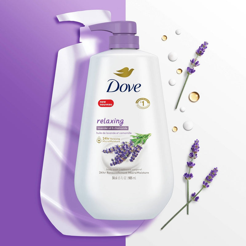 Dove Beauty Relaxing Body Wash Pump - Lavender & Chamomile - 30.6 fl oz