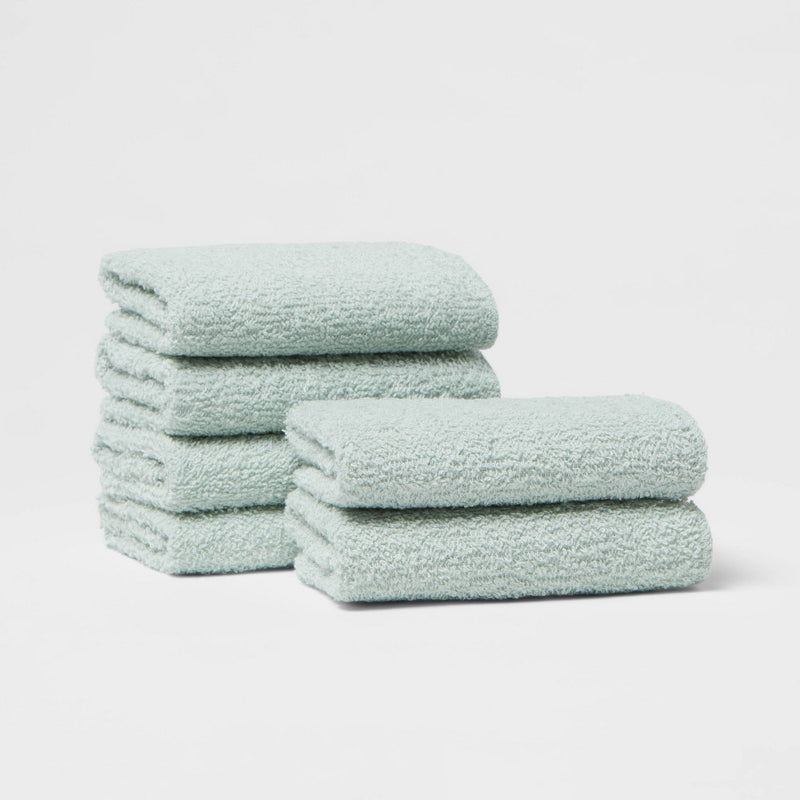 6pk Washcloth Set Mint - Room Essentials™1