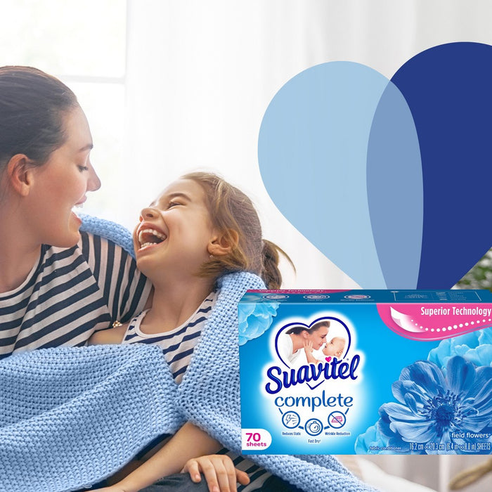 Suavitel Complete Dryer Sheets - Field Flowers - 70ct