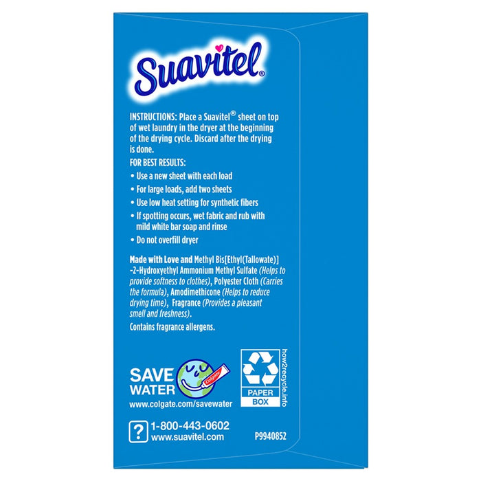 Suavitel Complete Dryer Sheets - Field Flowers - 70ct