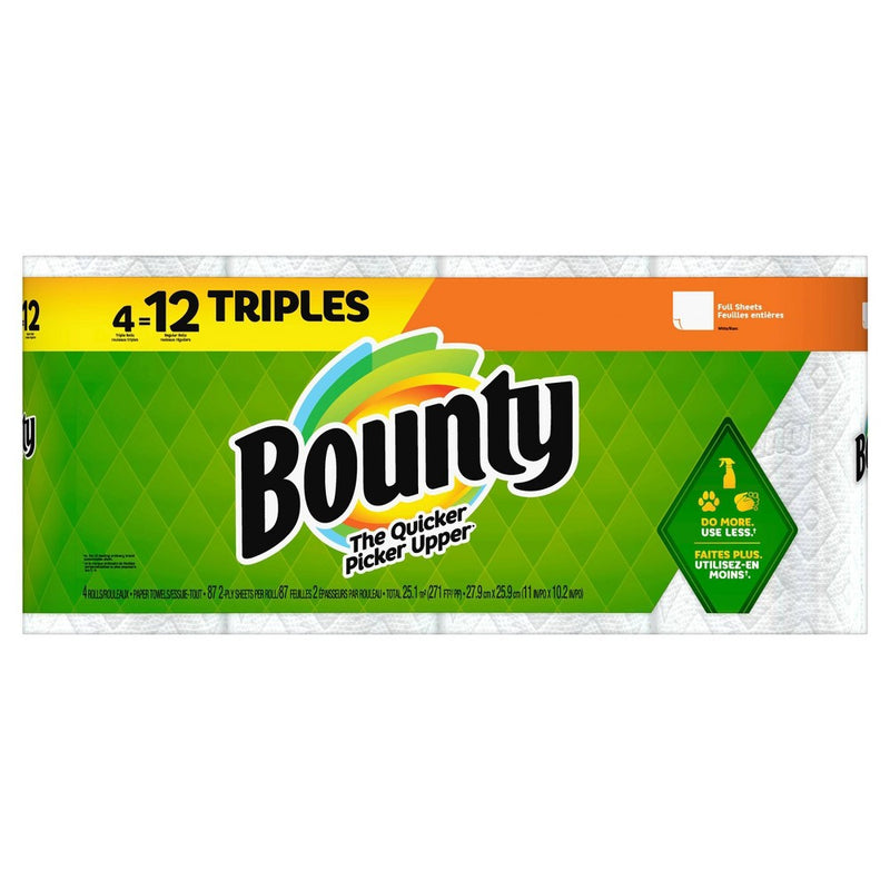 Bounty Full Sheet Paper Towels - 4 Triple Rolls (LOCAL PICKUP ONLY)
