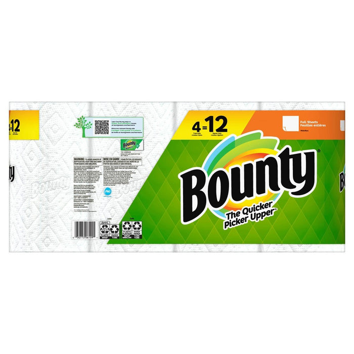 Bounty Full Sheet Paper Towels - 4 Triple Rolls