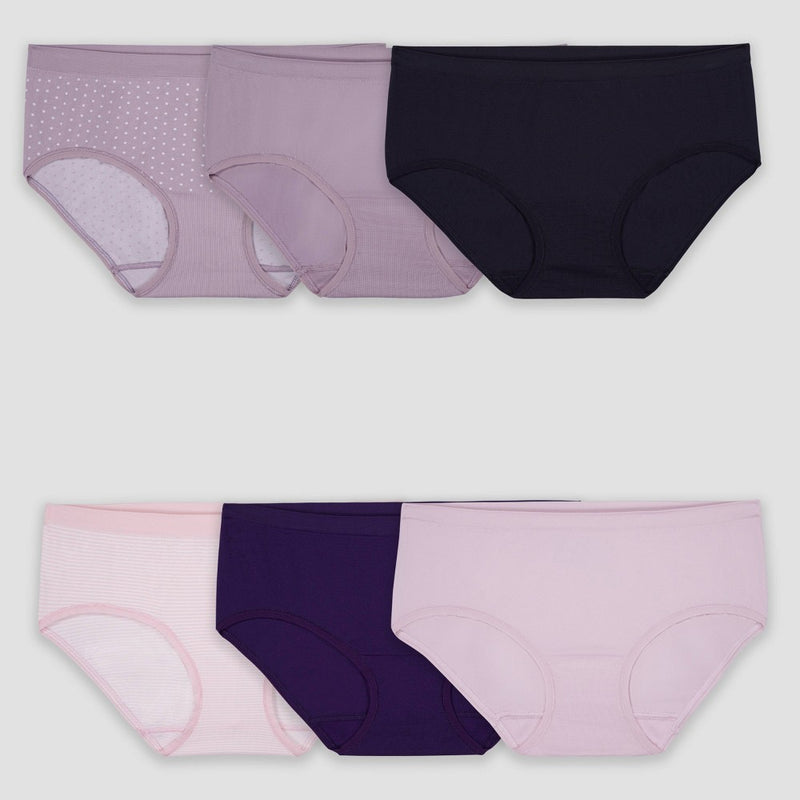Fruit of the Loom Women's 6pk 360 Stretch Seamless Hipster Underwear - colors may vary