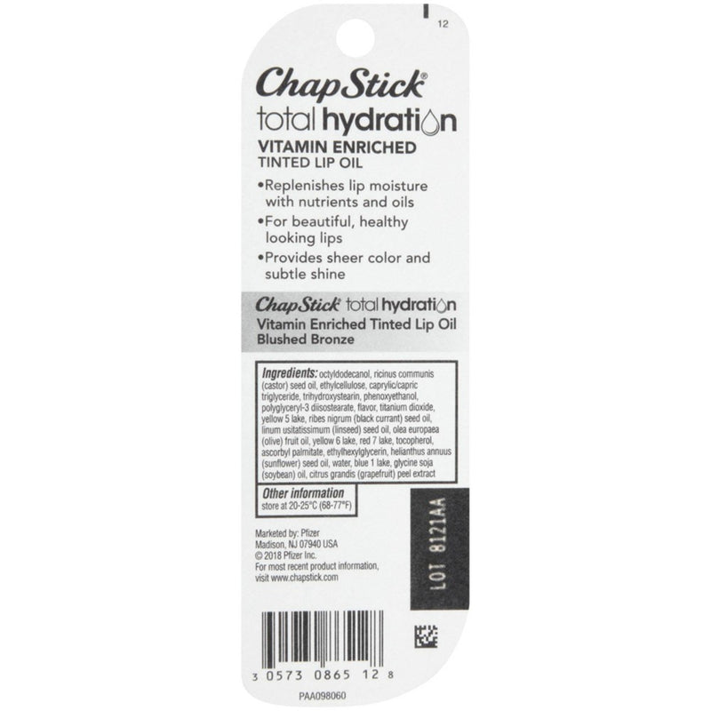 Chapstick Total Hydration Tinted Lip Oil - Blushed Bronze - 0.24 fl oz3