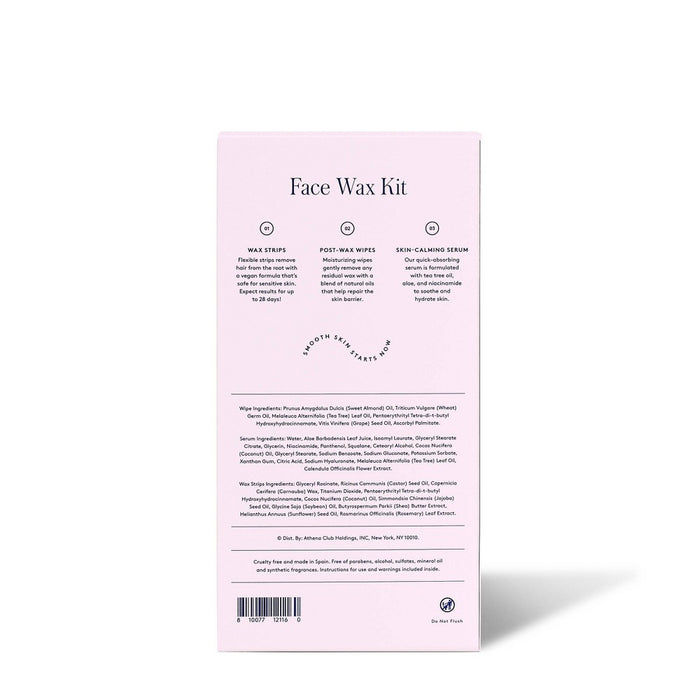 Athena Club Face Wax Strips Wipes & Serum - 27pk