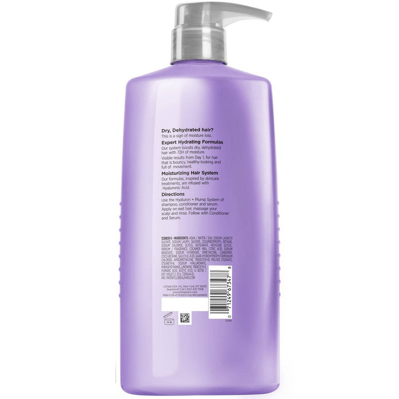 L'Oreal Paris Elvive Hyaluron Plump Hydrating Shampoo for Dry Hair - 26.5 fl oz