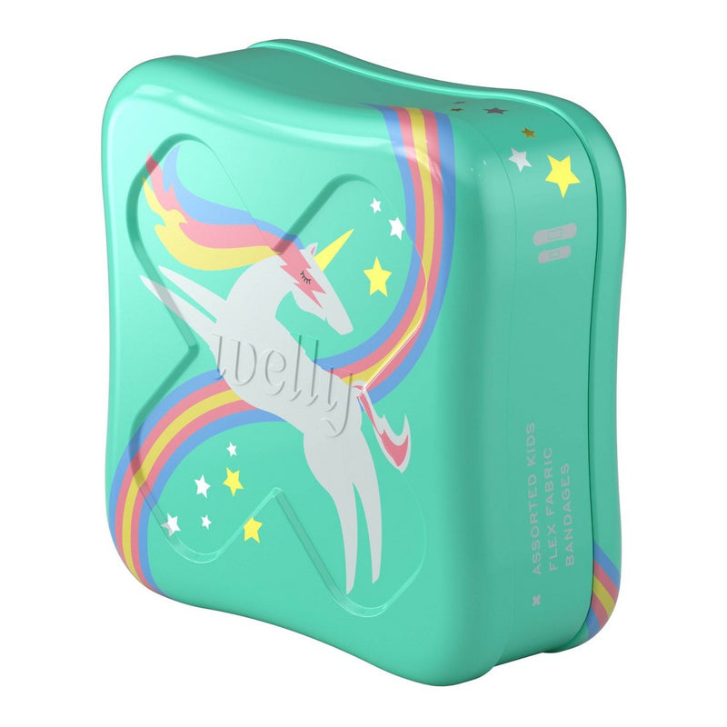 Welly Assorted Rainbow and Unicorn Flex Fabric Bandages - 48ct