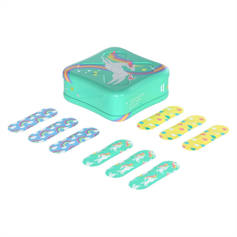 Welly Assorted Rainbow and Unicorn Flex Fabric Bandages - 48ct