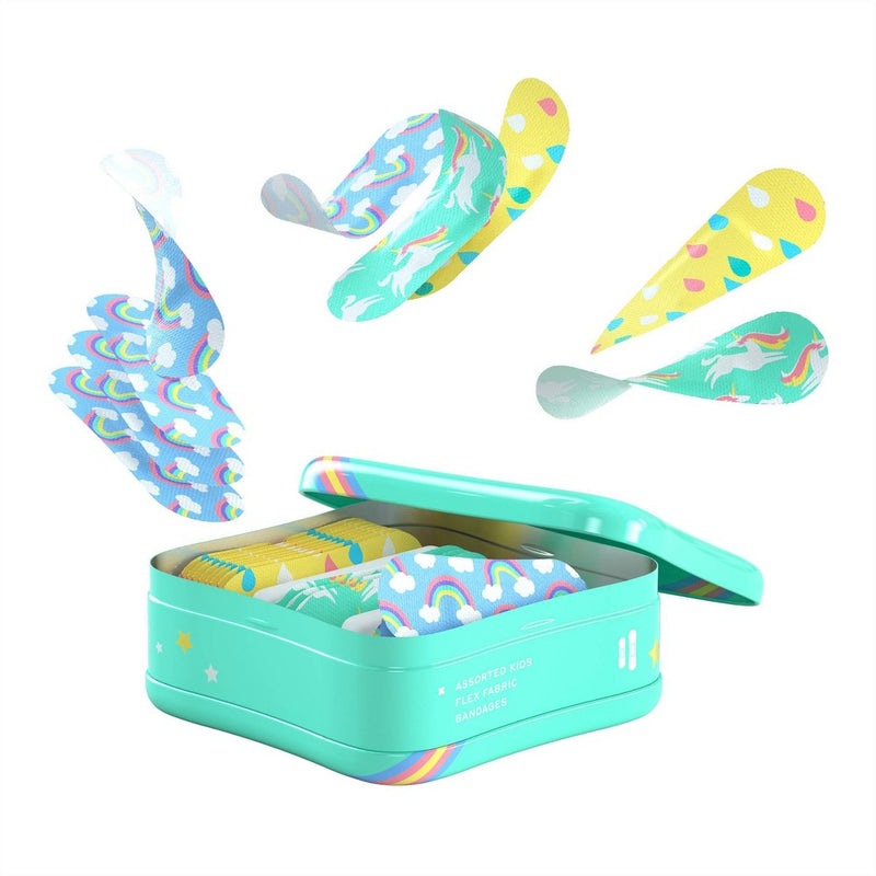 Welly Assorted Rainbow and Unicorn Flex Fabric Bandages - 48ct