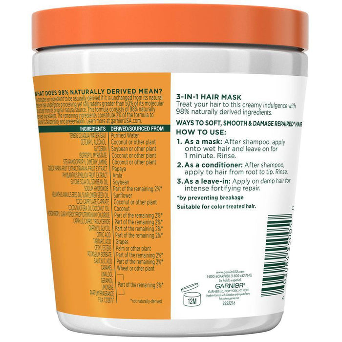 Garnier Fructis Damage Repairing Treat 1 Minute Hair Mask + Papaya Extract - 13.5 fl oz