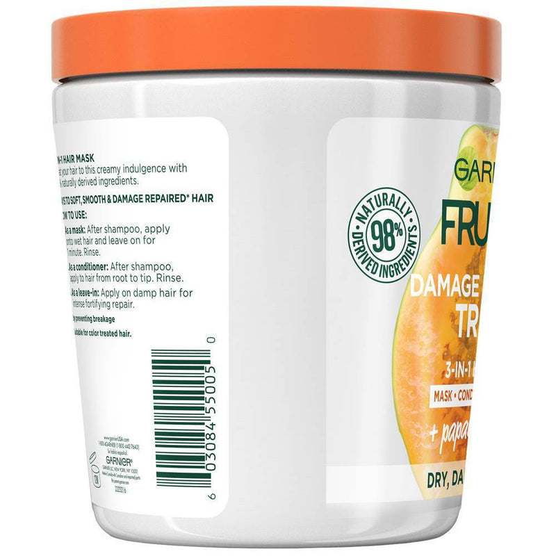 Garnier Fructis Damage Repairing Treat 1 Minute Hair Mask + Papaya Extract - 13.5 fl oz