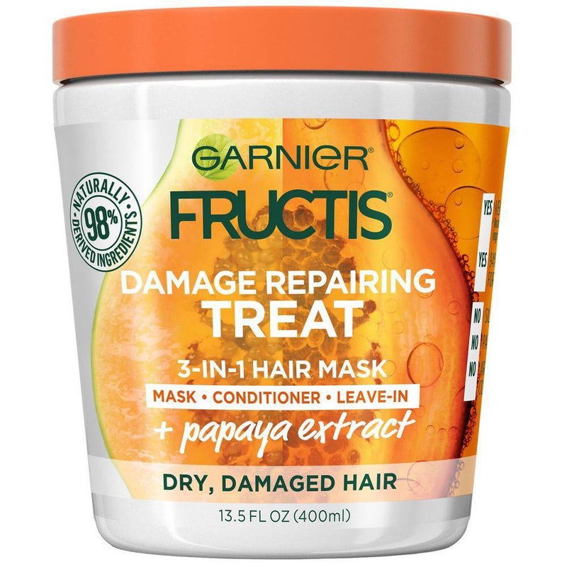 Garnier Fructis Damage Repairing Treat 1 Minute Hair Mask + Papaya Extract - 13.5 fl oz