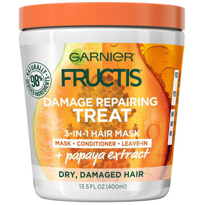 Garnier Fructis Damage Repairing Treat 1 Minute Hair Mask + Papaya Extract - 13.5 fl oz