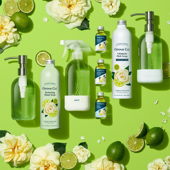 Grove Co. Liquid Dish Soap Refill - Aluminum Bottle - Citron & White Rose - 16 fl oz
