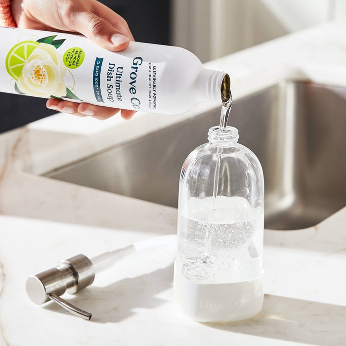 Grove Co. Liquid Dish Soap Refill - Aluminum Bottle - Citron & White Rose - 16 fl oz