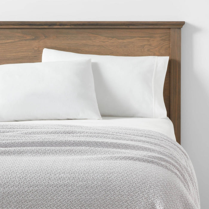 Full/Queen 100% Cotton Bed Blanket Gray - Threshold™