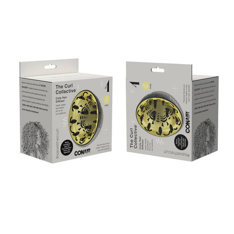 Conair The Curl Collective Diffuser 4 Curly to Coily - Yellow