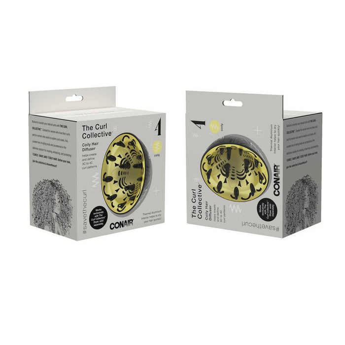 Conair The Curl Collective Diffuser 4 Curly to Coily - Yellow