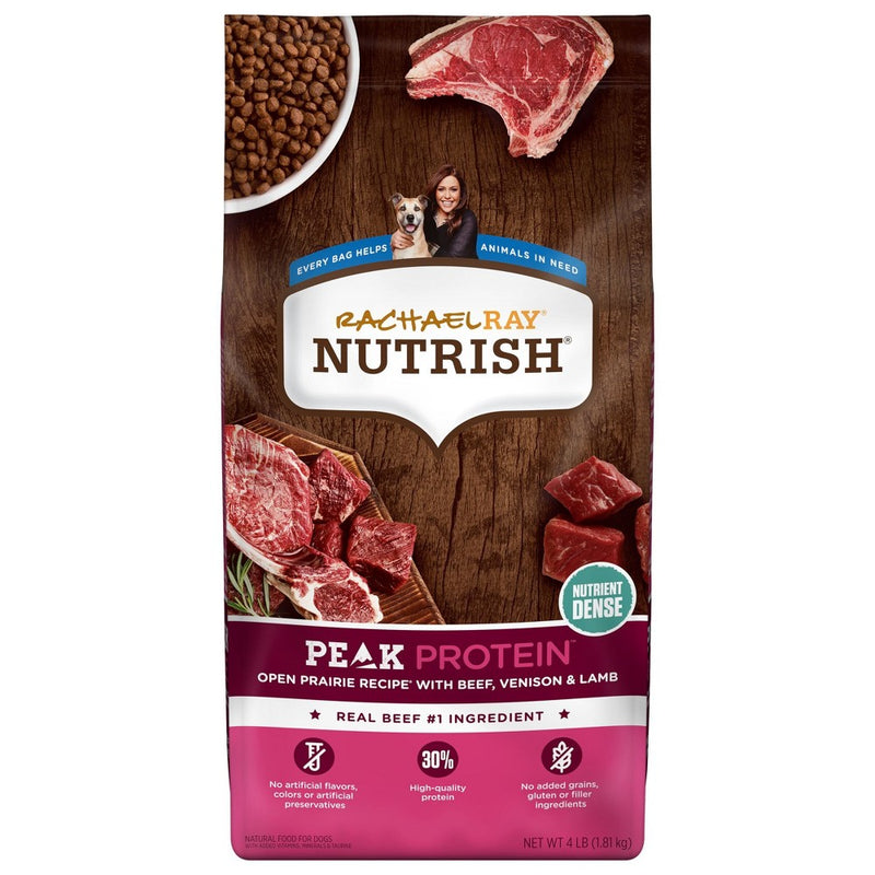 Rachael Ray Nutrish PEAK Natural Open Range Recipe with Beef, Venison & Lamb Dry Dog Food - 4lb