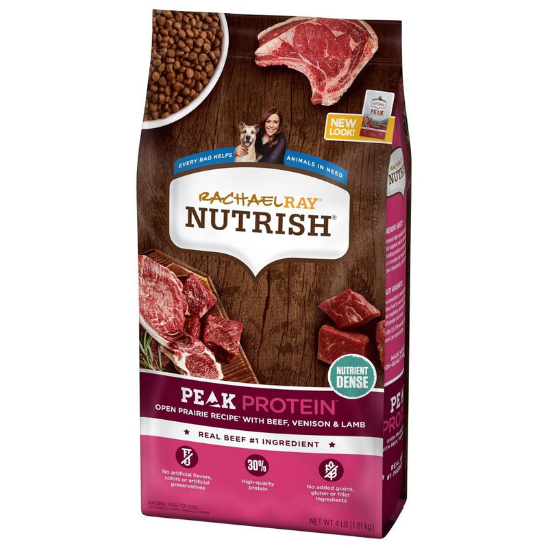 Rachael Ray Nutrish PEAK Natural Open Range Recipe with Beef, Venison & Lamb Dry Dog Food - 4lb