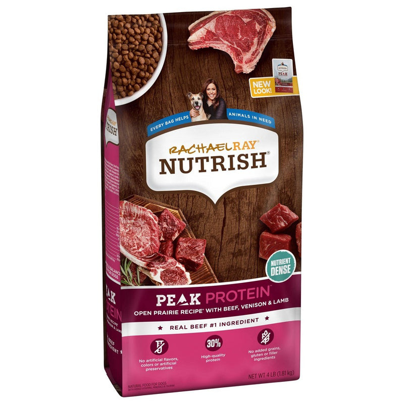 Rachael Ray Nutrish PEAK Natural Open Range Recipe with Beef, Venison & Lamb Dry Dog Food - 4lb