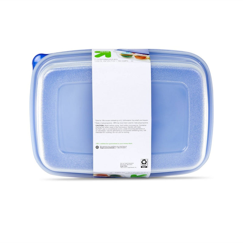 Snap and Store Large Rectangle Food Storage Container - 2ct/128oz - up & up™