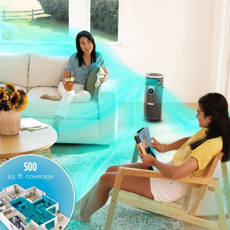 Shark 3-in-1 Air Purifier, Heater and Fan with NanoSeal HEPA, Cleansense IQ, Odor Lock, for 500 Sq. Ft, Gray, HC452 (LOCAL PICKUP ONLY)