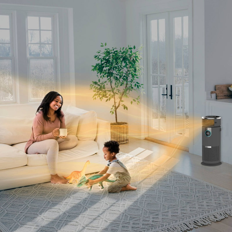 Shark 3-in-1 Air Purifier, Heater and Fan with NanoSeal HEPA, Cleansense IQ, Odor Lock, for 500 Sq. Ft, Gray, HC452 (LOCAL PICKUP ONLY)