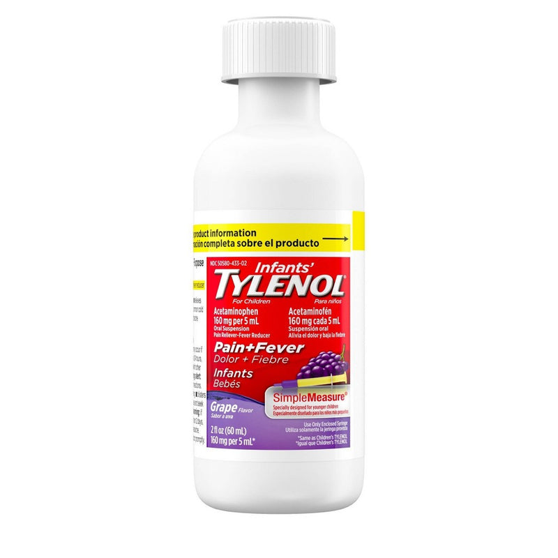 Infants' Tylenol Pain Relief Liquid - Acetaminophen - Grape - 2 fl oz