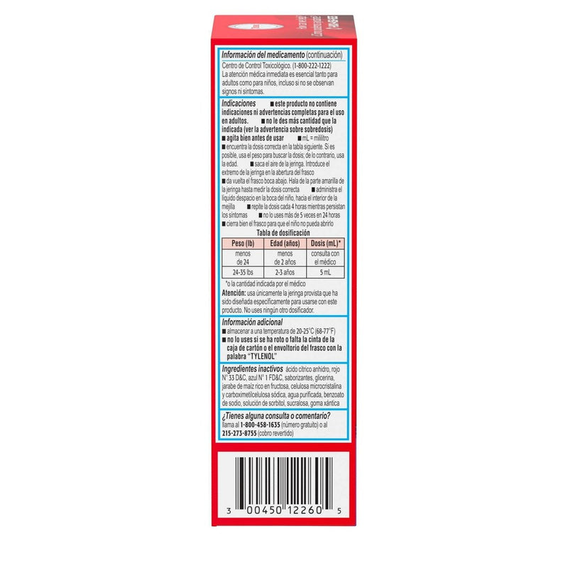 Infants' Tylenol Pain Relief Liquid - Acetaminophen - Grape - 2 fl oz