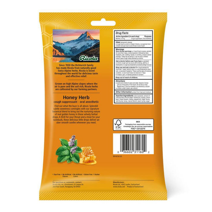 Ricola Cough Drops - Honey Herb - 45ct