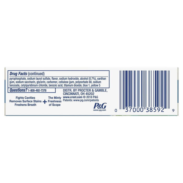 Crest + Scope Complete Whitening Toothpaste - Minty Fresh - Trial Size - 0.85oz