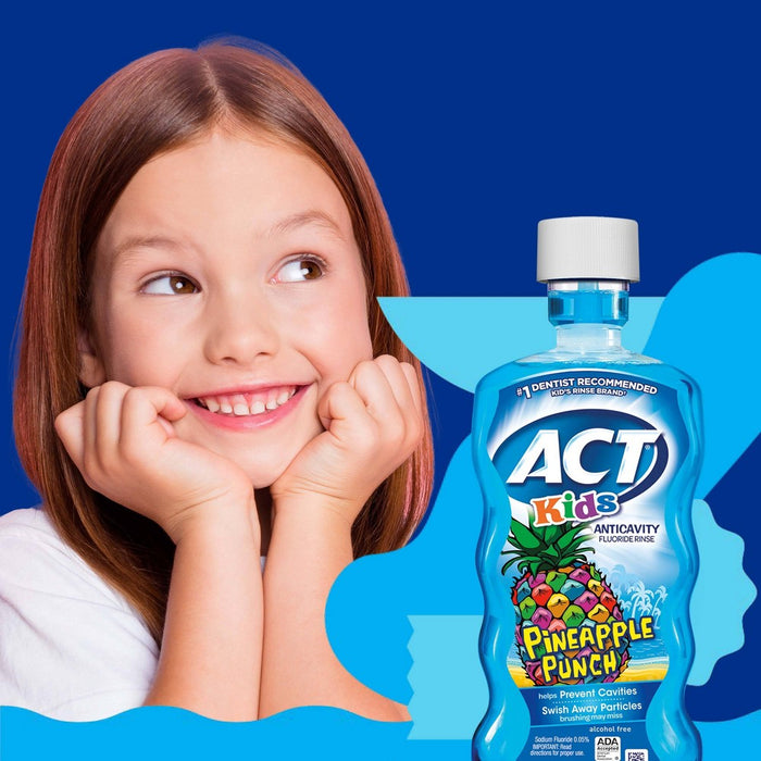 ACT Kids Pineapple Punch Mouth Wash - 16.9 fl oz