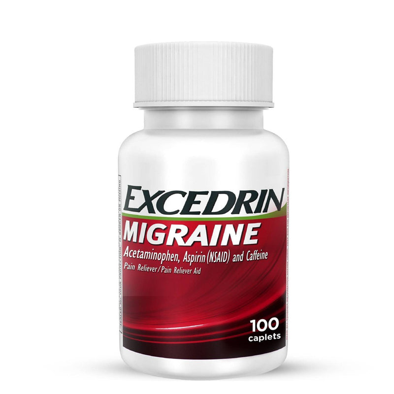 Excedrin Migraine Pain Reliever Caplets - Acetaminophen/Aspirin (NSAID) - 100ct