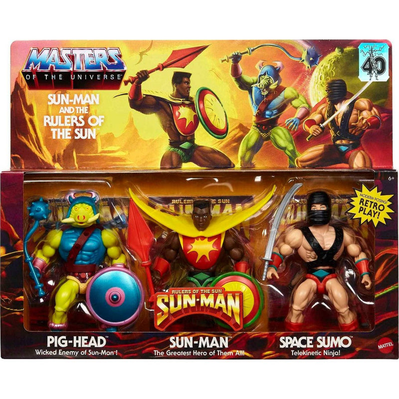 Masters of the Universe Sun-Man Rulers of the Sun  3pk (Target Exclusive) *NEW*