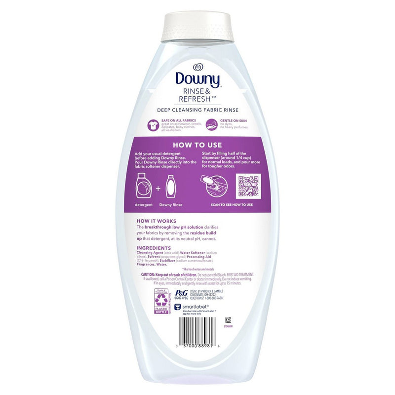 Downy Rinse & Refresh Laundry Odor Remover And Fabric Softener - Fresh Lavender - 48 fl oz