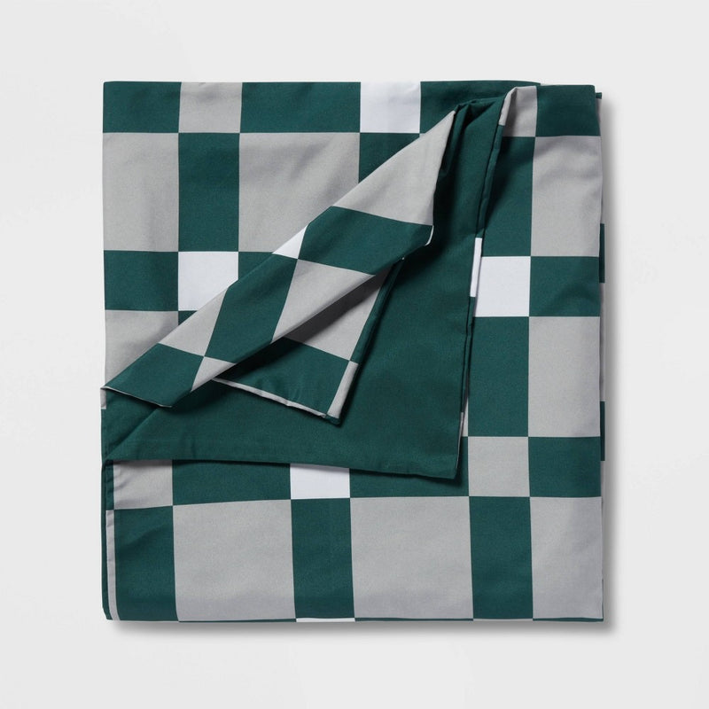 48"x72" Reversible Microfiber Cover for Weighted Blanket Green Plaid - Room Essentials™